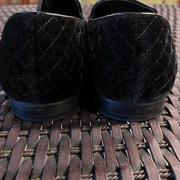 Giorgio Brutini Chatwal Black Velvet Quilted Tuxedo Loafers Size 8.5 US Men - Picture 4 of 9